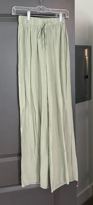 Light Green Linen Pants thumbnail 1