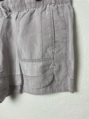 Express Women's Elastic Drawstring Shorts in Taupe Grey Size L thumbnail 2
