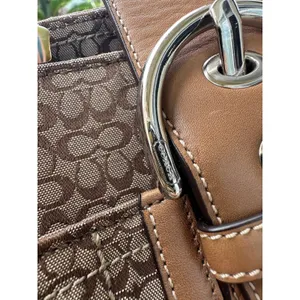 Vintage Coach F10928 Soho Buckle Signature Jacquard Monogram Canvas Shoulder Bag thumbnail 5