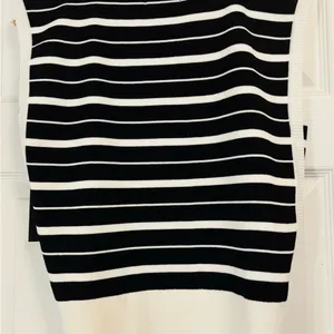 Karl Lagerfeld Black and White Striped Muscle Tee thumbnail 5