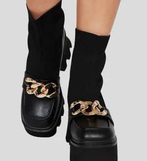 Black Chunky Platforms Size 11 thumbnail 3