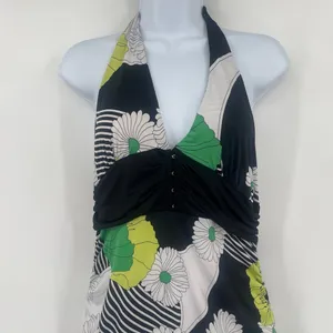 Vtg Y2K Forever Halter Top Sz L Indie Sleaze Club Festival 70s Disco Babydoll thumbnail 3