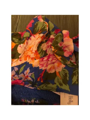 B.O.G. Collective Lottie & Holly Floral Cropped Tank Top & Ruffle Skort Set M thumbnail 3