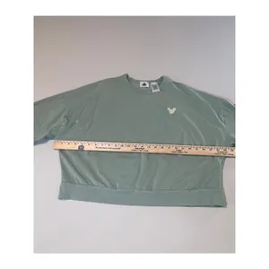 Disney Long Sleeve Top Sage Green Embroidered Mickey Size L thumbnail 4