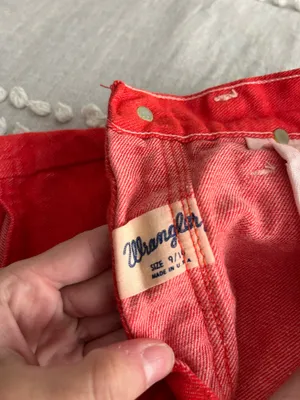 Vintage Wrangler Silverlake Red Denim Cowgirl Shorts thumbnail 4
