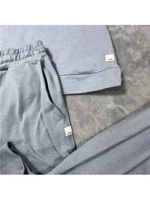 Vuori Halo Performance Hoodie and Jogger Set Women XS Blue Gray Yoga Lounge thumbnail 3