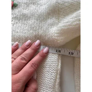 Hazel Moon‎ Embroidered Cable Knit Cardigan Sweater Womens L Vintage Cottagecore thumbnail 7