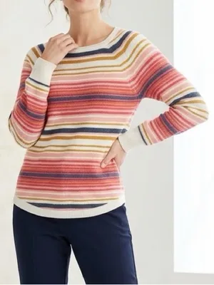 L.L. Bean Women’s Crewneck Longsleeve Multicolored Sweater Size Medium thumbnail 1
