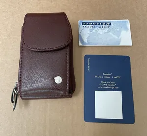 NEW‎ Travelon Brown Cross Body Wristlet RFID Travel Wallet Magnetic Close thumbnail 1
