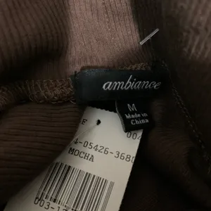 Mocha Brown, Long Sleeve Turtleneck, Top Size M thumbnail 3
