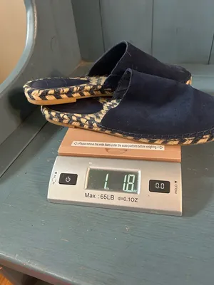 GAP Navy Blue Suede Espadrille Slip-On Mules | Size 8.5 thumbnail 7