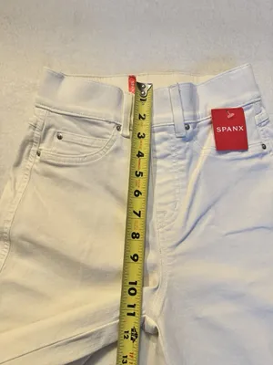 Spanx Seamed Front Wide Leg S Hi Rise White, Size XS No Zipper No Front Pockets thumbnail 12