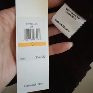 Calvin Klein sleeveless top tie black designer NWT thumbnail 4