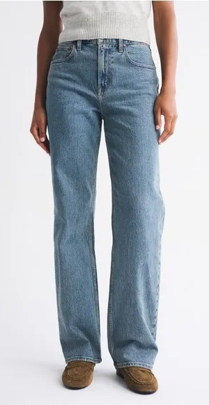 Abercrombie & Fitch Curve Love High Rise 90s Relaxed Jean Size 26 (2 Regular) thumbnail 1