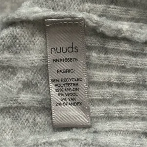 NUUDS Women’s Size L Heather Gray Cozy Knit Oversized Cable Knit Sweater thumbnail 5