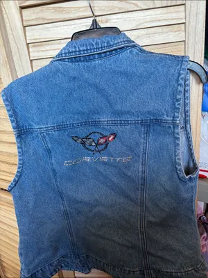 Simply Hot Blue Denim Corvette Vest - Large thumbnail 5