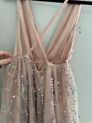 Hello Molly Try Your Luck Sequin Dress Multi Blush Pink Size 8 NWT $99.95 thumbnail 4