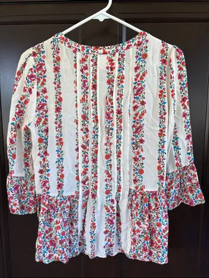 Anthropologie Maeve Hiver Floral Crochet Lace Panel Top Size 6 thumbnail 8