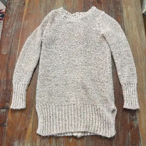 Ruby Moon Chunky Knit Speckled Sweater Tunic Wool Blend Back Zip Medium thumbnail 1