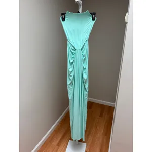 NEW Deme By Gabriella x Revolve Pearl Gown in Mint Green Size Small thumbnail 4