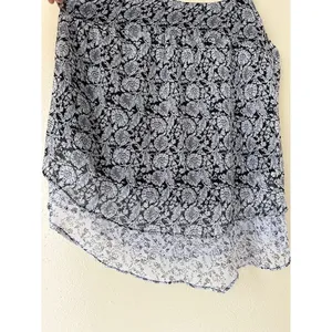 Faded Glory Black Floral Tiered Tank Top Size Small thumbnail 4