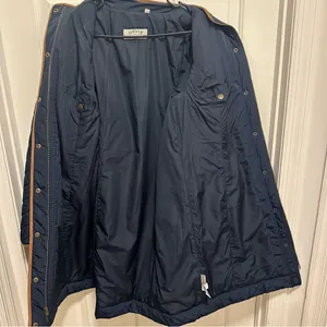 Orvis Quilted Jacket Blue Tan Jacket Size Large thumbnail 6
