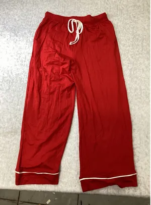 Auden Cloud‎ Knit Red Pajama Pants Wide Leg Sleepwear XS W98Z8Z thumbnail 1