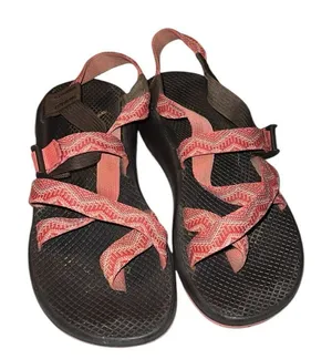 Chaco Orange and Brown Strappy Sandals Size 9 thumbnail 1