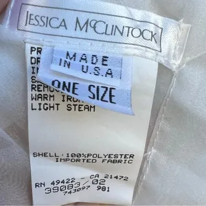 Jessica McClintock Vintage Womens Lightweight Sheer Off-white cream Chiffon Scar thumbnail 4