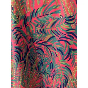 Lilly Pulitzer Ruffle Hem Tank Dress Sleeveless Palm Print‎ Pink S thumbnail 2