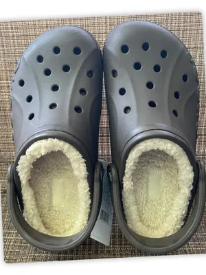 Crocs Classic Lined Clogs Brown Women’s 7 Men’s 5 Fleece Cozy Shoes NWT thumbnail 2