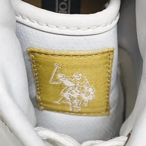 US POLO Women's White & Gold Leather Soles Sneakers ~ 7.5 thumbnail 6