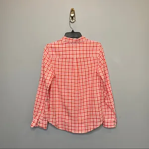 Vineyard Vines Gingham Plaid Pink &‎ Orange Pullover Blouse thumbnail 4
