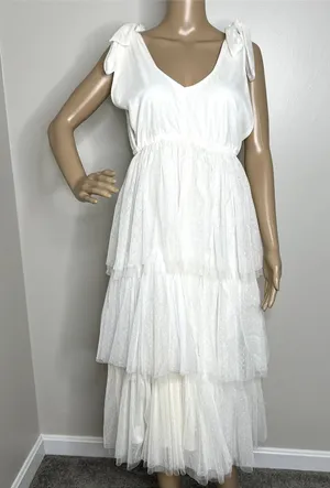Baltic Born Tessa Tiered Tulle Midi Dress thumbnail 1