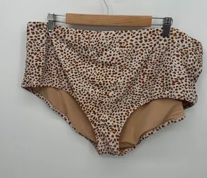 J. Crew Factory Womens Cheetah Printed high-waisted bikini‎ bottom Size 3X Swim thumbnail 1