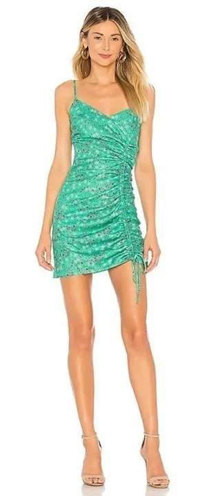 Lovers +‎ Friends Teal Floral Mini Dress thumbnail 1