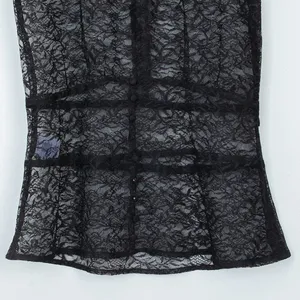 Chelsea28 Womens Lace Sheer Top Size S Black Flutter Sleeve Whimsigoth Witchy‎ thumbnail 4