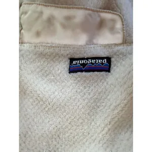 Patagonia Re-Tool Snap-T‎ Fleece Pullover Cream White Womens Medium Polartec thumbnail 2