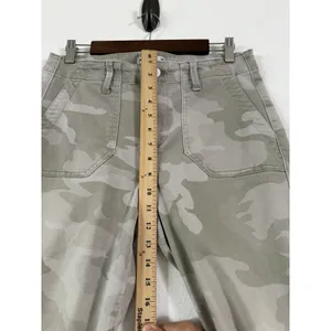 PAIGE Mayslie Jogger Pants Women’s 28 Camo Green Stretch Utility Ankle Zip thumbnail 7
