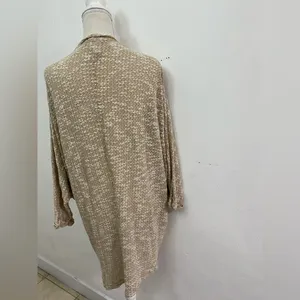 Free People vintage Textured knit cotton festival Poncho cardigan one size thumbnail 7
