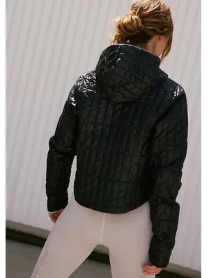 Free People Movement Light As A Feather Packable Puffer Jacket Black Large thumbnail 4