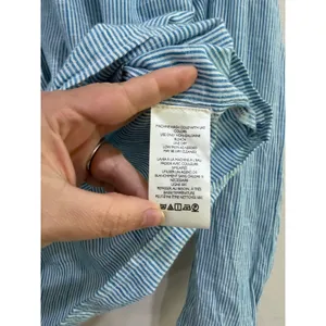 Pilcro and the Letterpress Blue White Pinstripe Cotton Button Up Shirt XS thumbnail 4