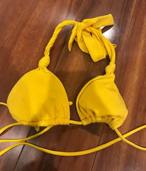 PacSun Yellow Triangle Bikini Top thumbnail 1