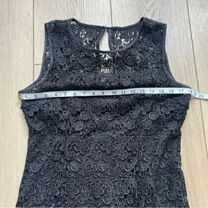 Dress Barn RSVP Lace Overlay Black Cocktail Dress Sheath Dress Size 6 Sleeveless thumbnail 10