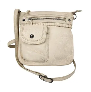 Brighton Cream Leather Crossbody with Front Pocket thumbnail 1