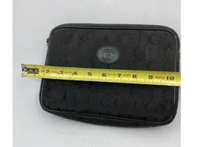 gucci vintage black fabric clutch thumbnail 3