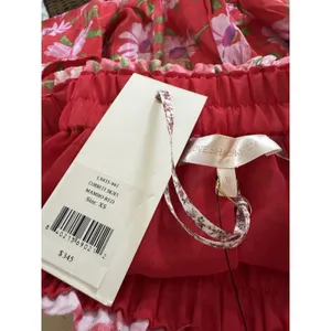 LoveShackFancy Mambo Red Mini Skirt XS NWT Lined Coquette Feminine MSRP $345 thumbnail 7