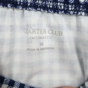 Charter Club Intimates Pajama Pants Womens Medium Blue Gingham Check Stretch thumbnail 5