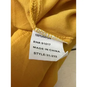 Solitaire Mustard Yellow Embroidered Boho Blouse Rayon Short Sleeve Top 21-232 M thumbnail 12