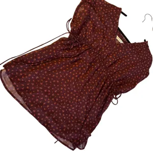 Brown floral Gauze Baby Doll Shirt thumbnail 2